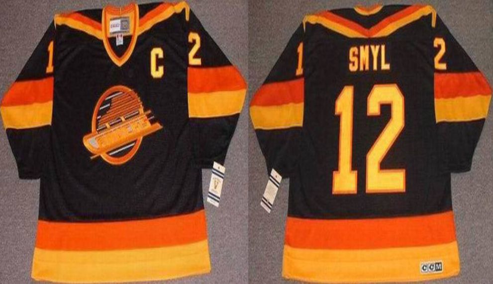 2019 Men Vancouver Canucks #12 Smyl Black CCM NHL jerseys1->vancouver canucks->NHL Jersey